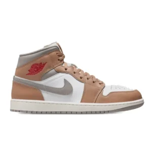 Air Jordan 1 Mid – "Hemp / Fire Red"